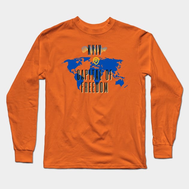 Kyiv capital of freedom Long Sleeve T-Shirt by tashashimaa